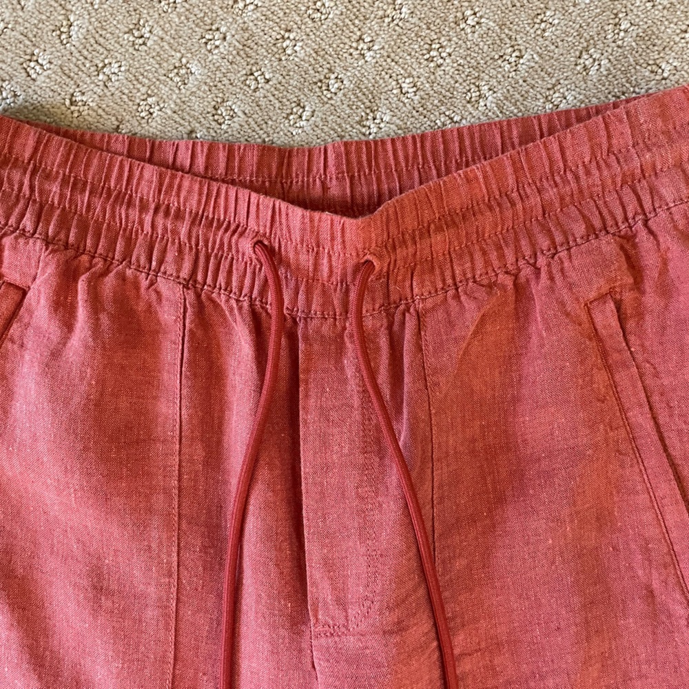 Athleta Retreat 100% Linen High Rise Wide Leg Pant,  Terracotta, Sz Small - Picture 6 of 16